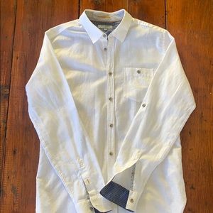 Ted Baker men shirt white fitted
